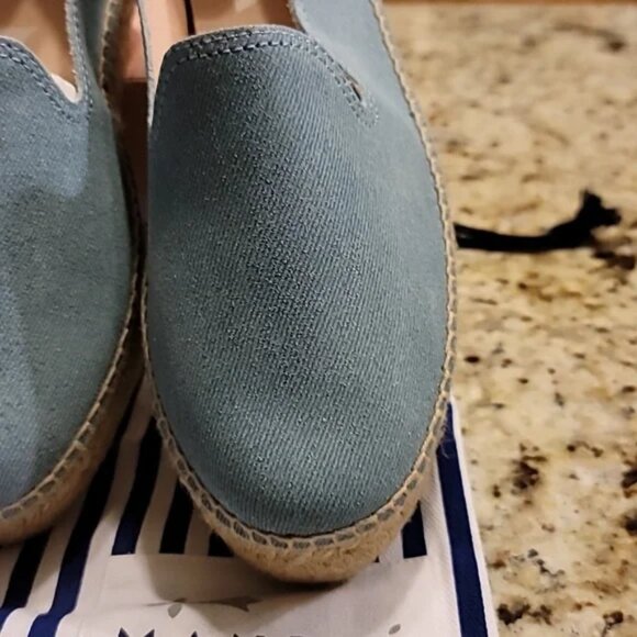 Blue Double Sole Espadrilles Women | Suede | Manebí MANEBI Denim Double Sole Platform Espadrilles
